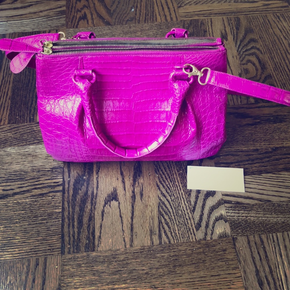 Nancy Gonzalez crocodile Plisse Tote